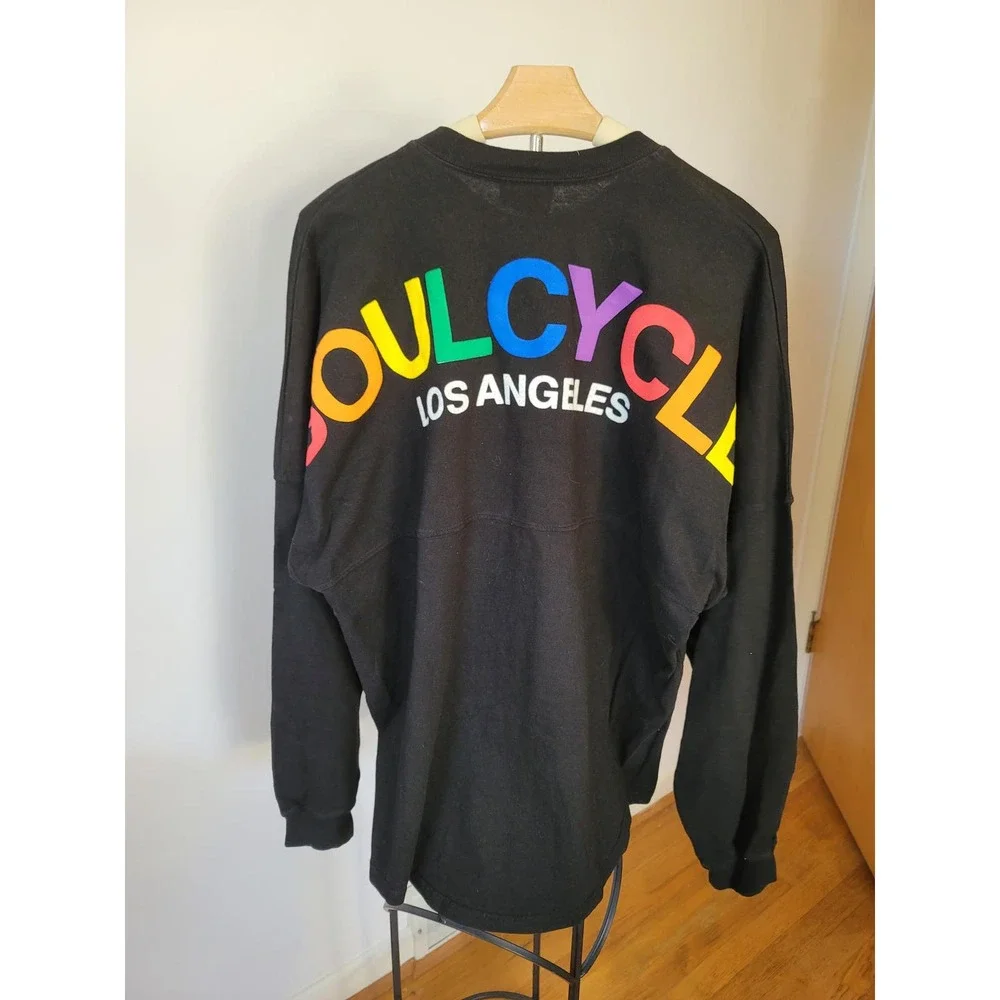 Spirit Jersey SoulCycle Los Angeles 100% Cotton Long Sleeve Men Medium - Picture 1 of 10
